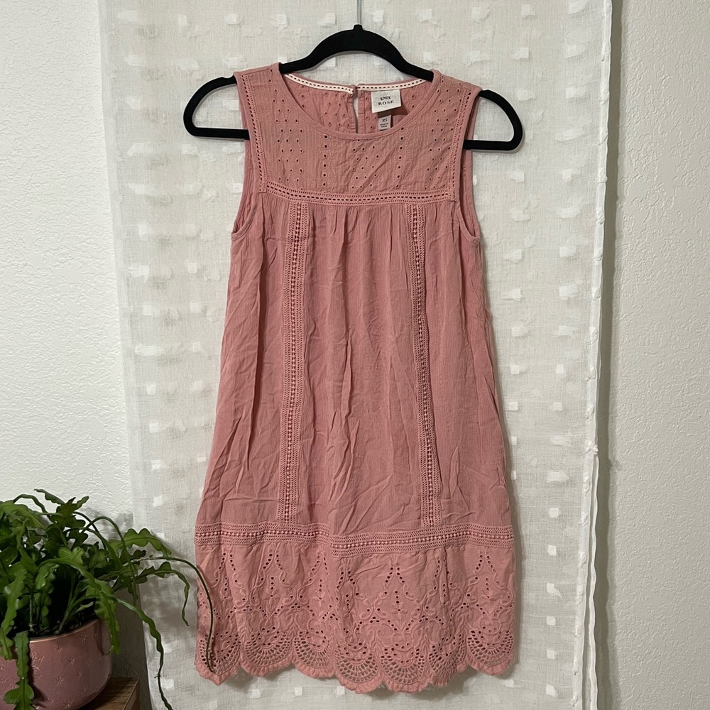 Scalloped Eyelet Dress